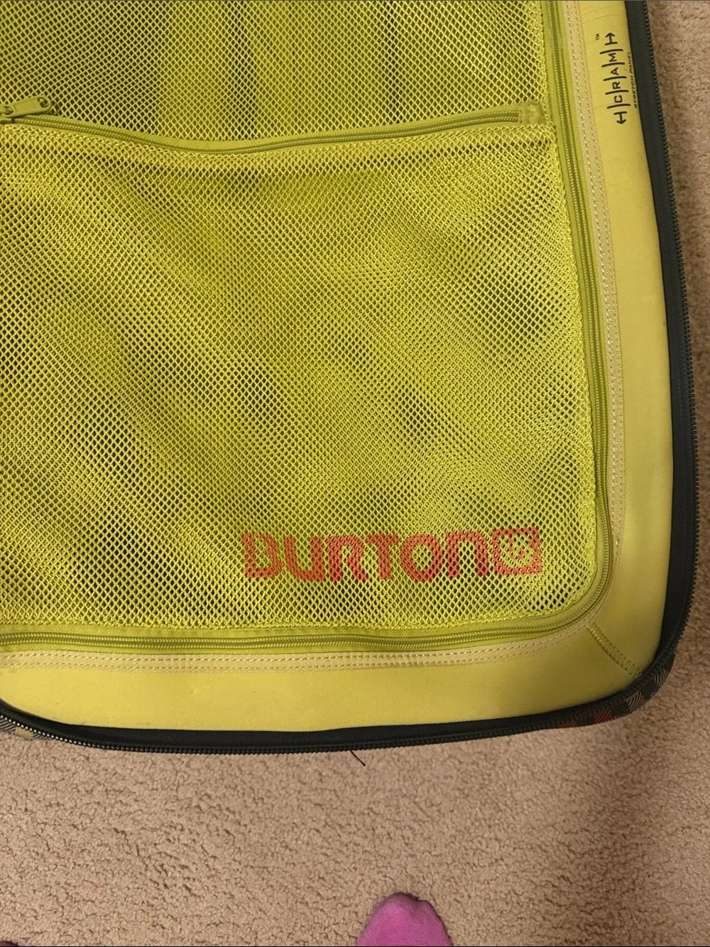 Retro Burton Red, Yellow, Black Plaid Travel Duffel